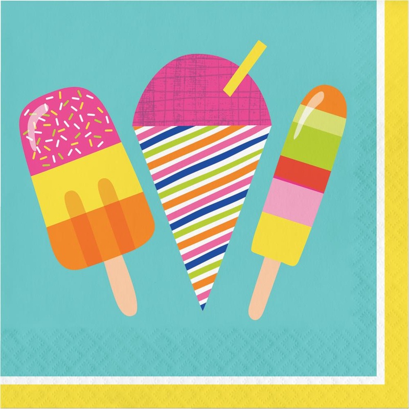 Bulk Pack of 32 Summer Sweets 2 Ply Luncheon Napkins
