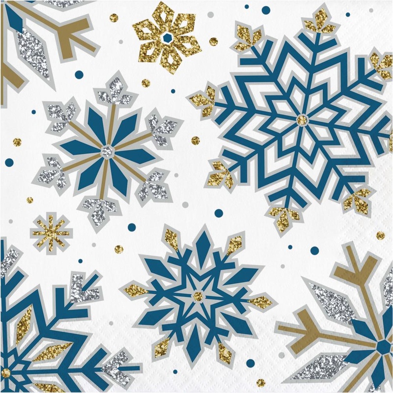 Bulk Pack of 32 Whimsical Winter Luncheon Napkins