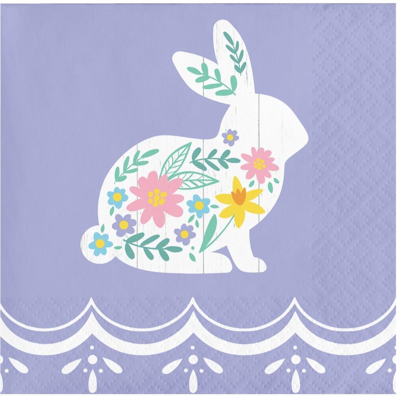 Bulk Pack of 48 Easter Elegance Beverage Napkins