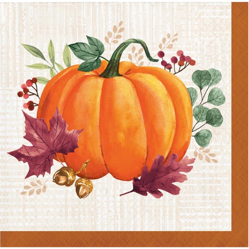 Bulk Pack of 48 Harvest Wishes Beverage Napkins