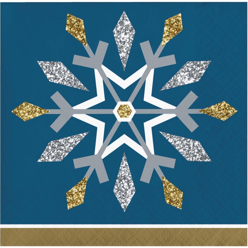 Bulk Pack of 48 Whimsical Winter Beverage Napkins