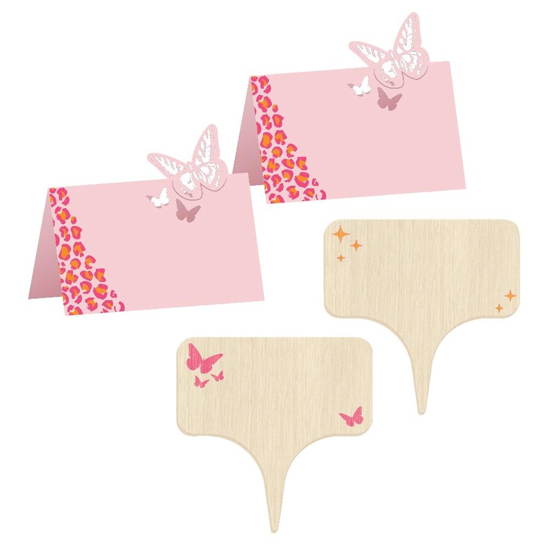 Bulk Pack of 16 Dolly Parton Assorted Paper Placecards & Wooden Food Markers