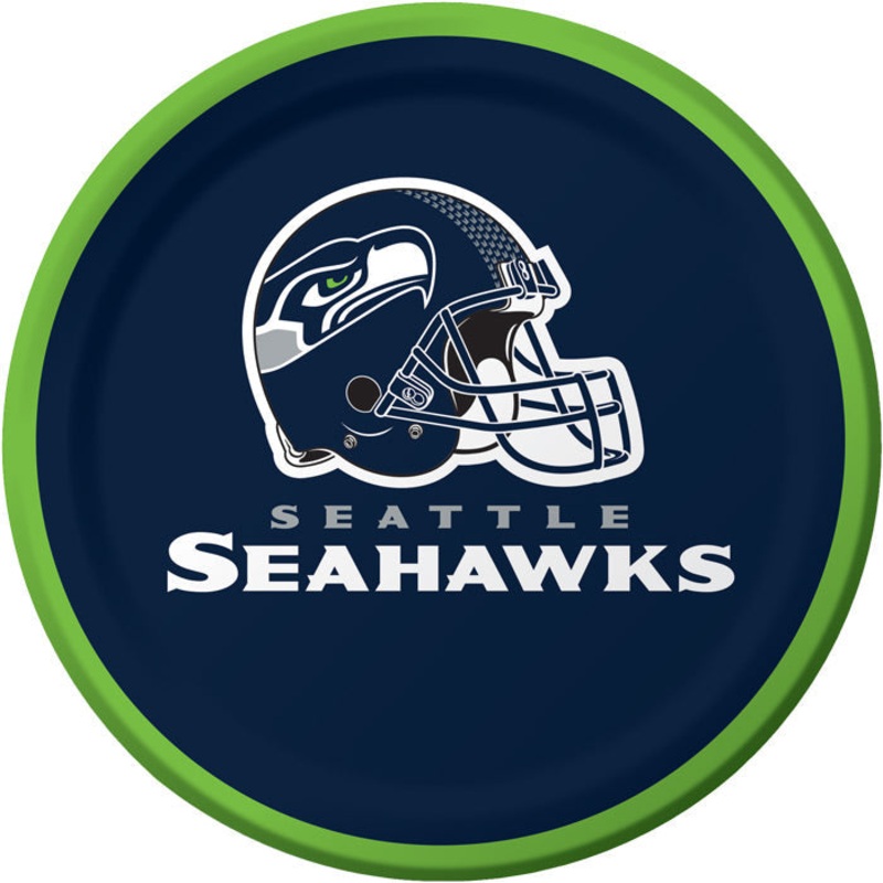 Bulk Pack of 24 Seattle Seahawks Dessert Plates