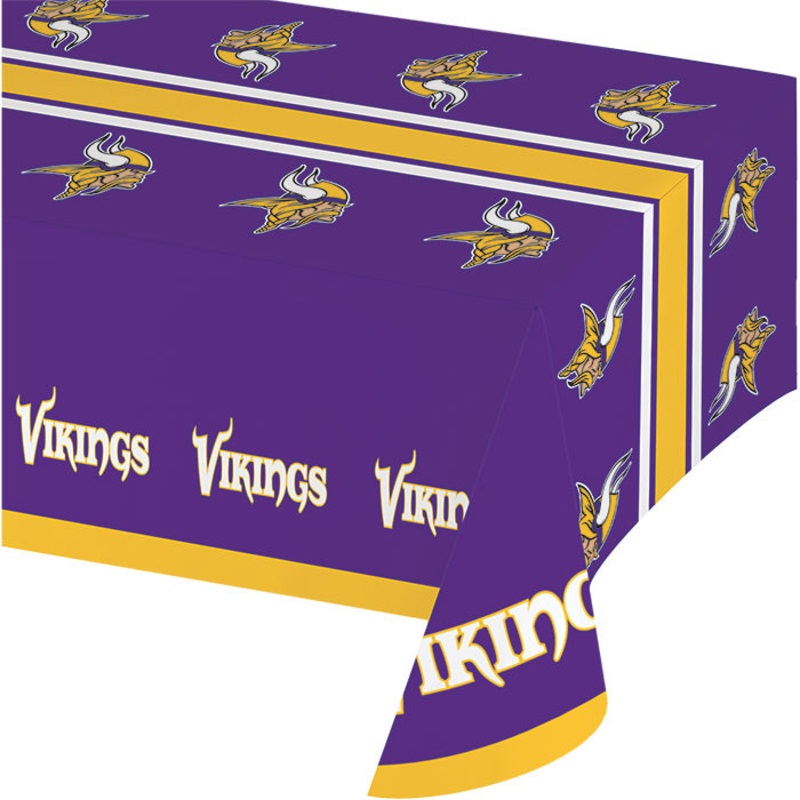 Bulk Pack of 2 Minnesota Vikings Plastic Table covers, 54" X 102"