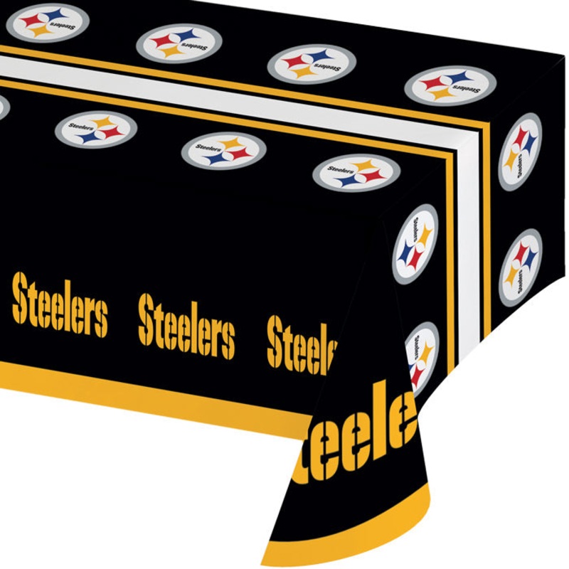 Bulk Pack of 2 Pittsburgh Steelers Plastic Table covers, 54" X 102"