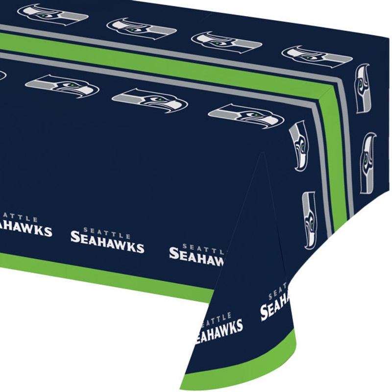 Bulk Pack of 2 Seattle Seahawks Plastic Table covers, 54" X 102"