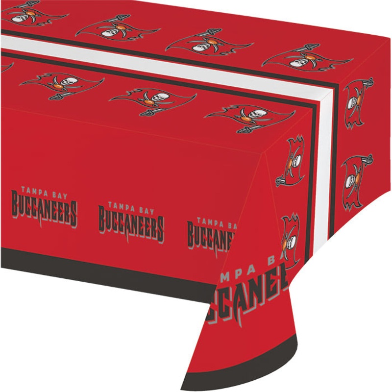 Bulk Pack of 2 Tampa Bay Buccaneers Plastic Table covers, 54" X 102"