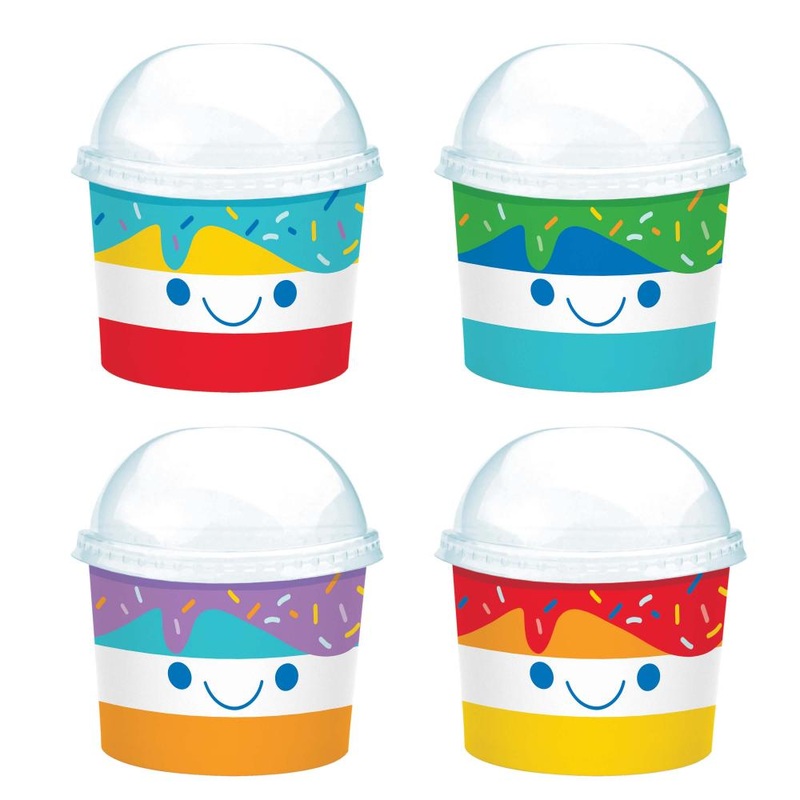 Bubbly Birthday Treat Cup w/ Lid (8/Pkg)