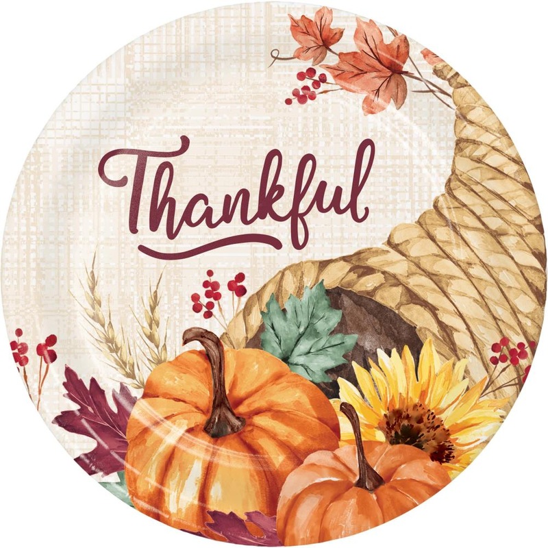 Fall Feast 6.75 inch Paper Luncheon Plate (8/Pkg)