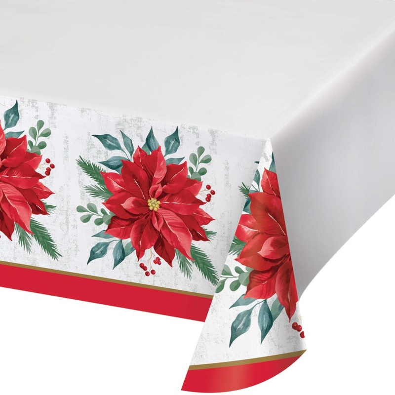 Festive Floral Paper Tablecover, 54" x 102" (1/Pkg)