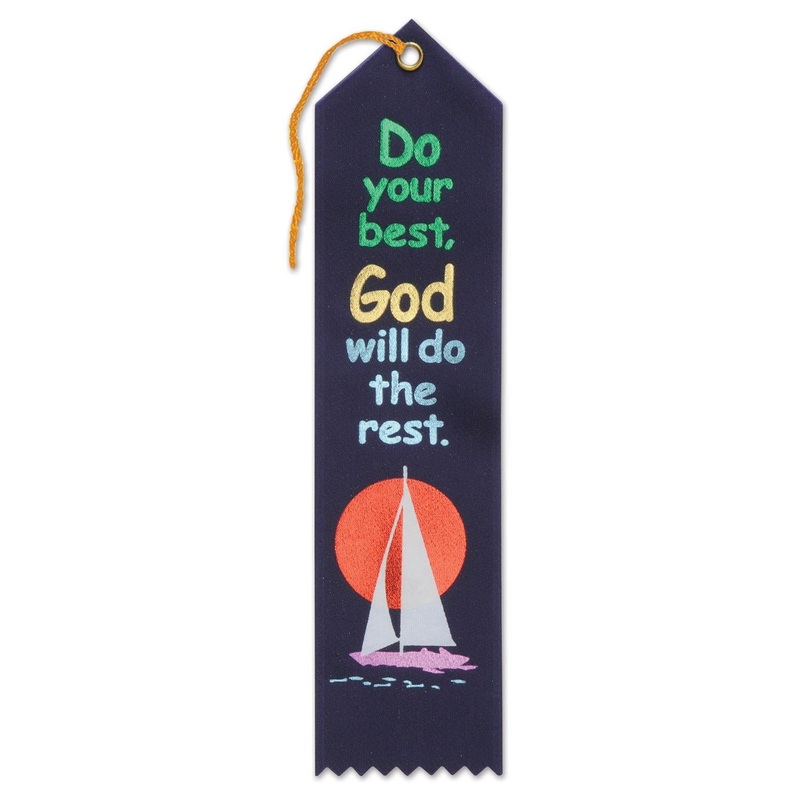 6 Pack Beistle Do Your Best God Will Do The Rest Ribbon