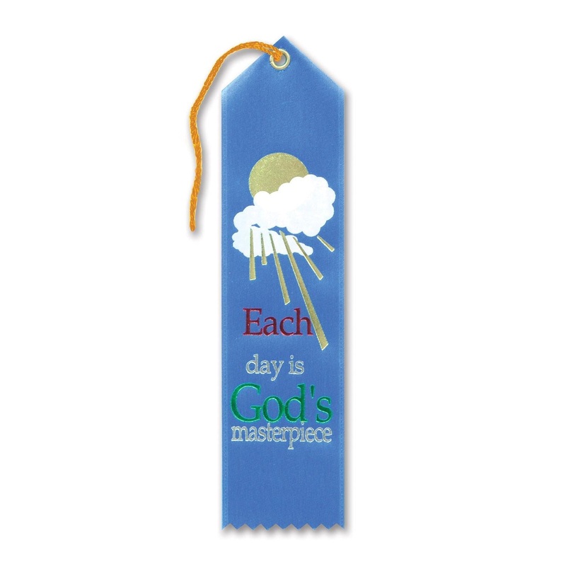 6 Pack Beistle Each Day Is God's Masterpiece Ribbon