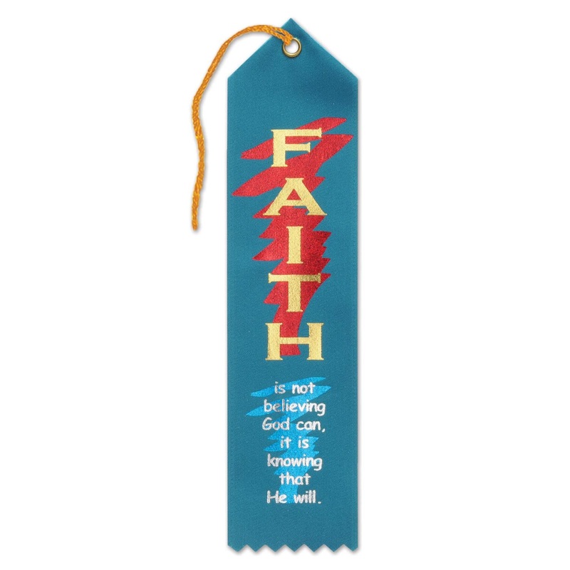 6 Pack Beistle Faith Is Knowing That He Will Ribbon