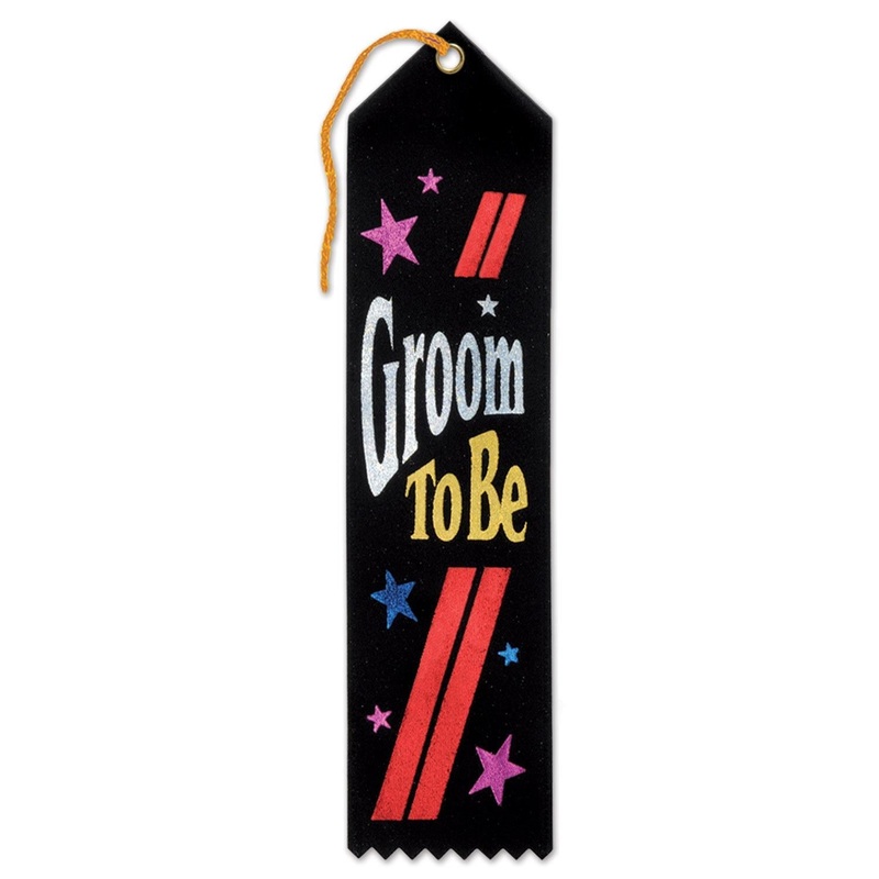 6 Pack Beistle Groom To Be Award Ribbon