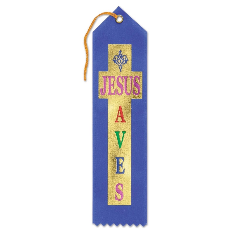 6 Pack Beistle Jesus Saves Ribbon