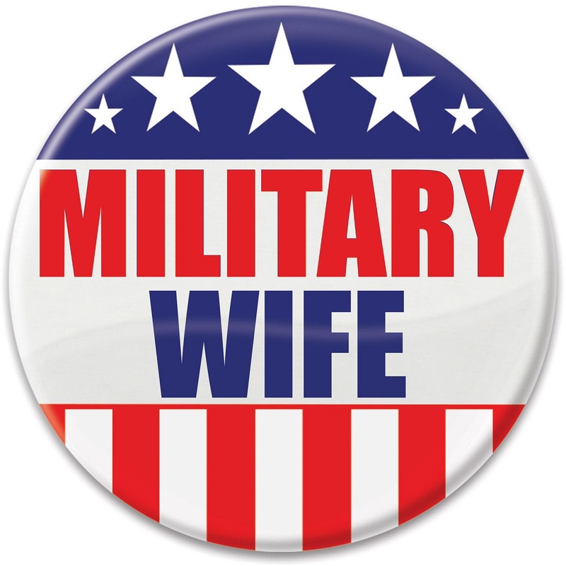6 Pack Beistle Military Wife Button