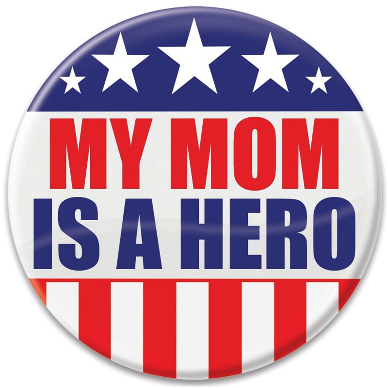 6 Pack Beistle My Mom Is A Hero Button