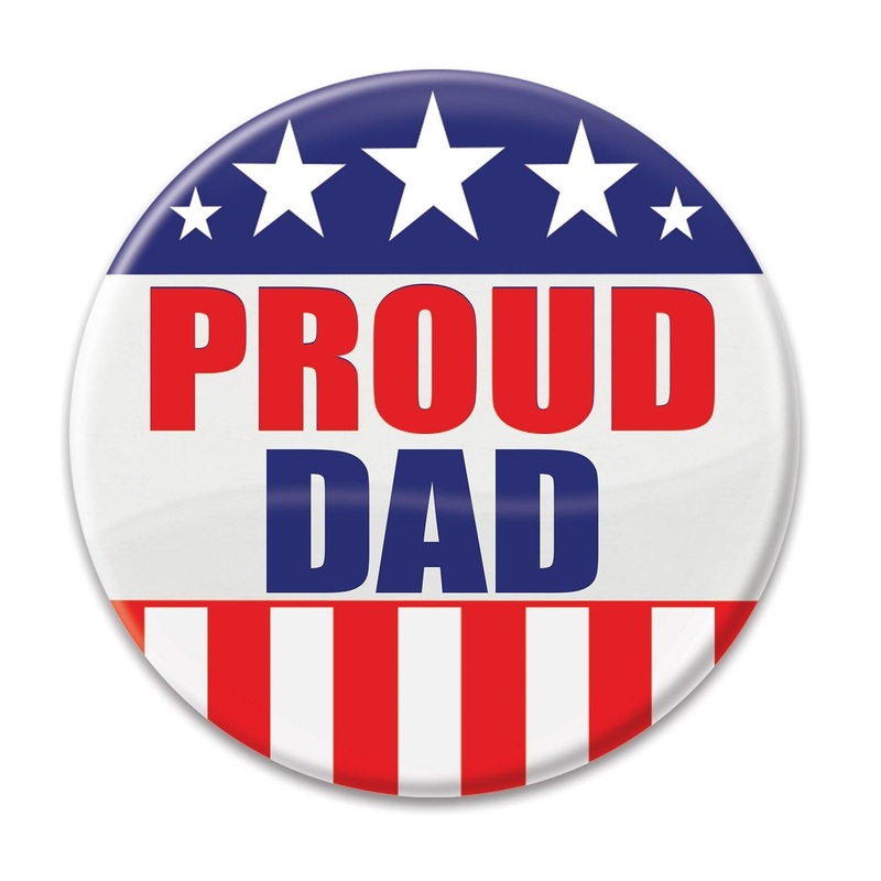 6 Pack Beistle Proud Dad Button
