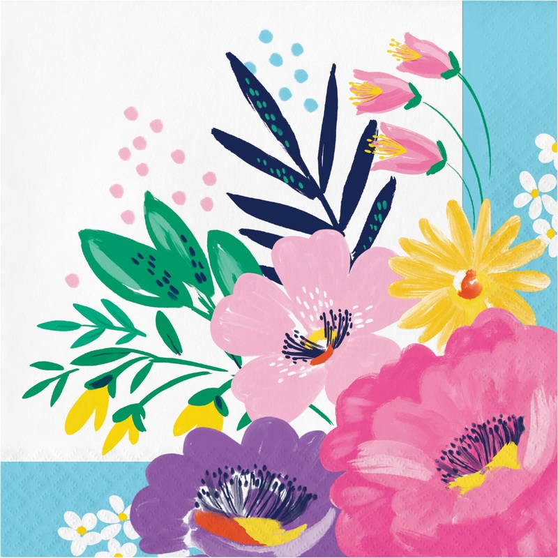 Fresh Florals Easter Luncheon Napkin (16/Pkg)