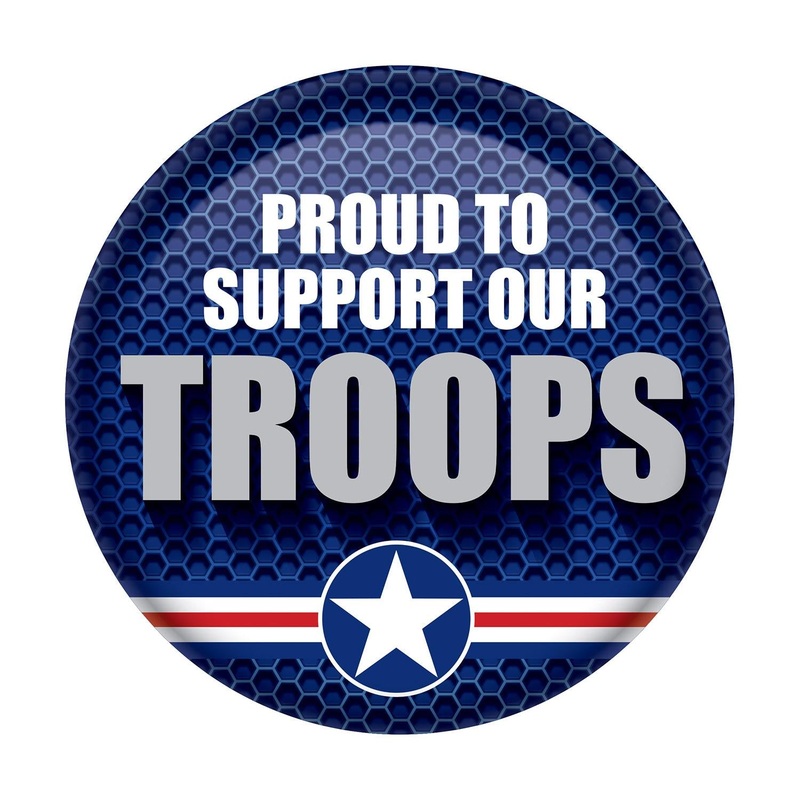 6 Pack Beistle Air Force Proud To Support Our Troops Button