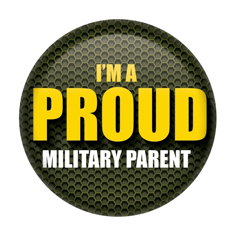 6 Pack Beistle I'm A Proud Military Parent Button - Army