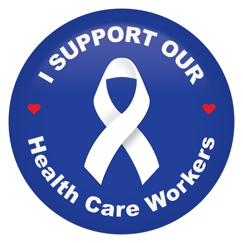 6 Pack Beistle I Support Our Health Care Workers Button