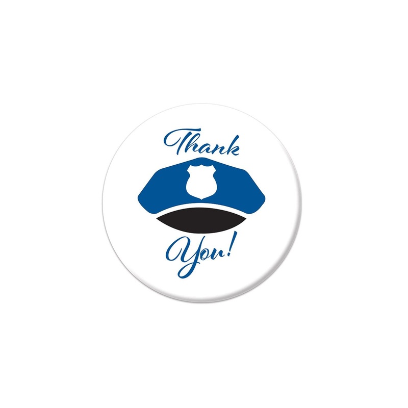 6 Pack Beistle Thank You! Law Enforcement Button- Hat