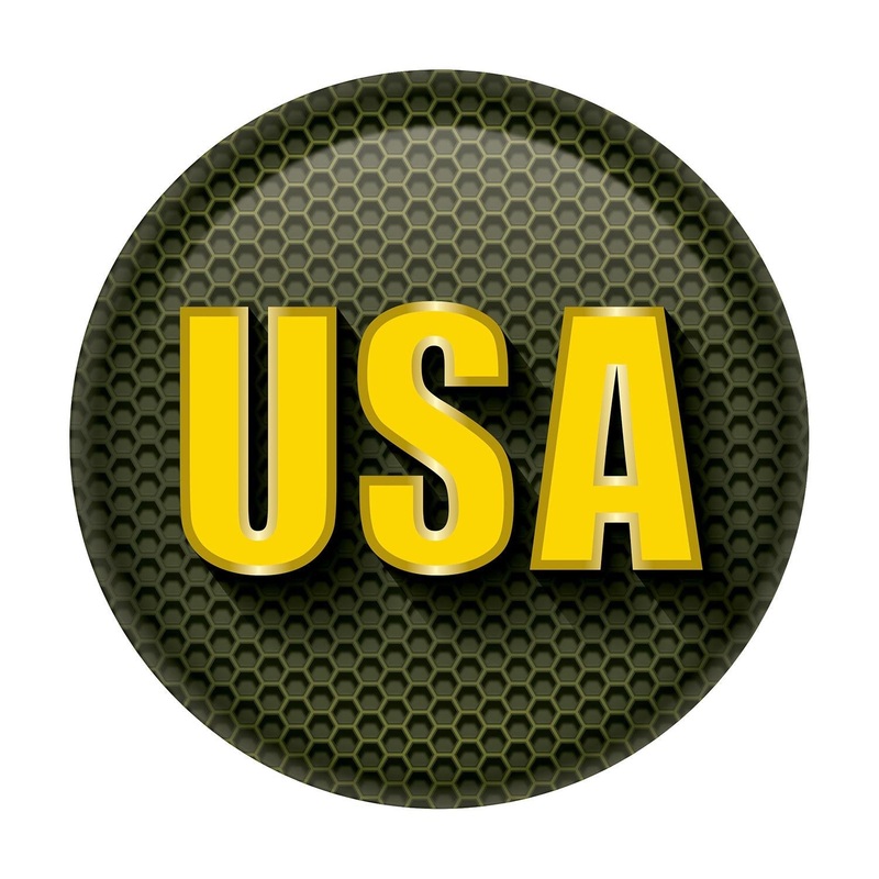 6 Pack Beistle USA Button- Army- Green