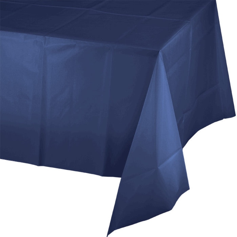 12 pc Bulk Navy Plastic Table Covers 54 inch x 108 inch