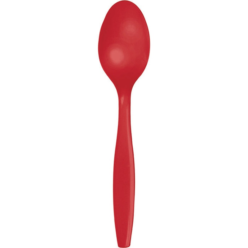 288 pc Bulk Classic Red Plastic Spoons