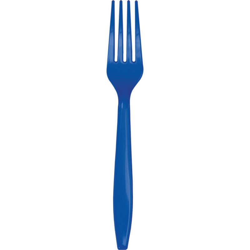 288 pc Bulk Cobalt Blue Plastic Forks