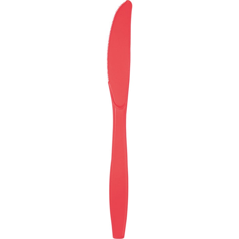 288 pc Bulk Coral Plastic Knives