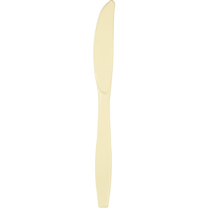 288 pc Bulk Ivory Plastic Knives