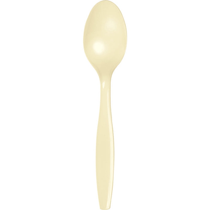 288 pc Bulk Ivory Plastic Spoons