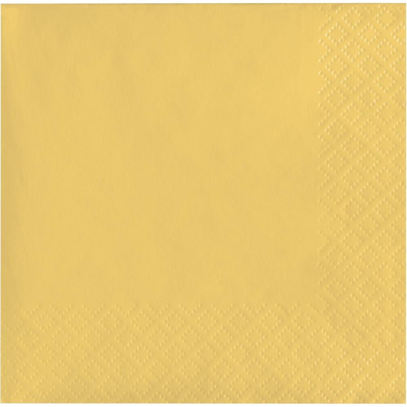 480 pc Bulk Soft Yellow 2Ply Beverage Napkin