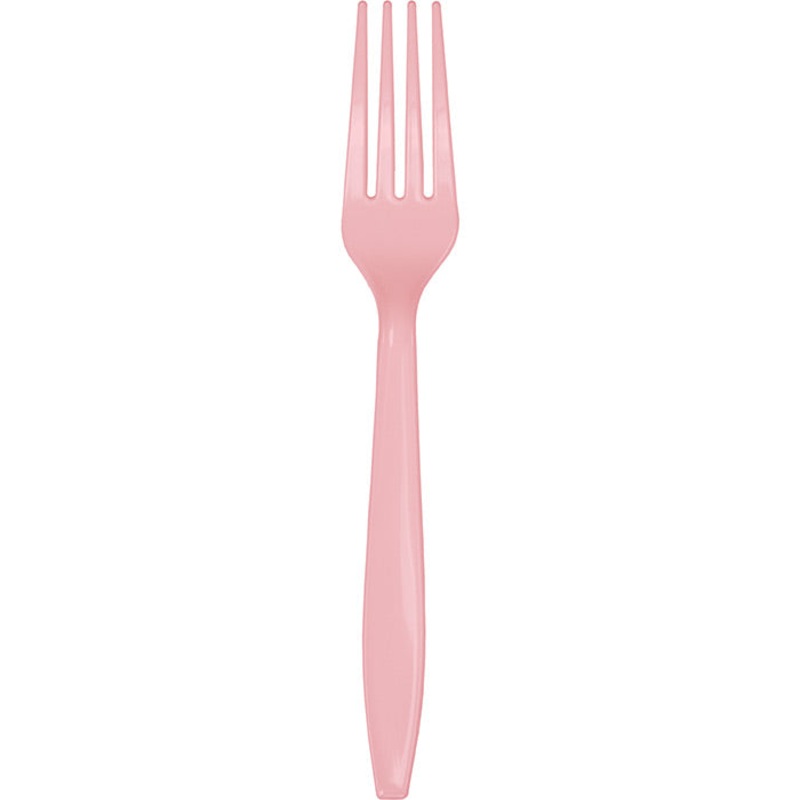 600 pc Bulk Classic Pink Plastic Forks
