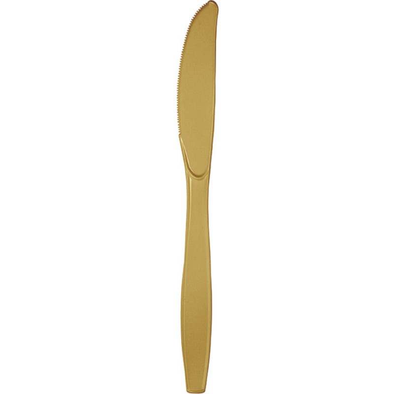 600 pc Bulk Glittering Gold Plastic Knives