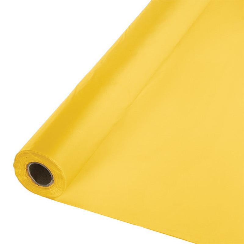 School Bus Yellow Plastic Banquet Table Roll 100ft x 40 inch