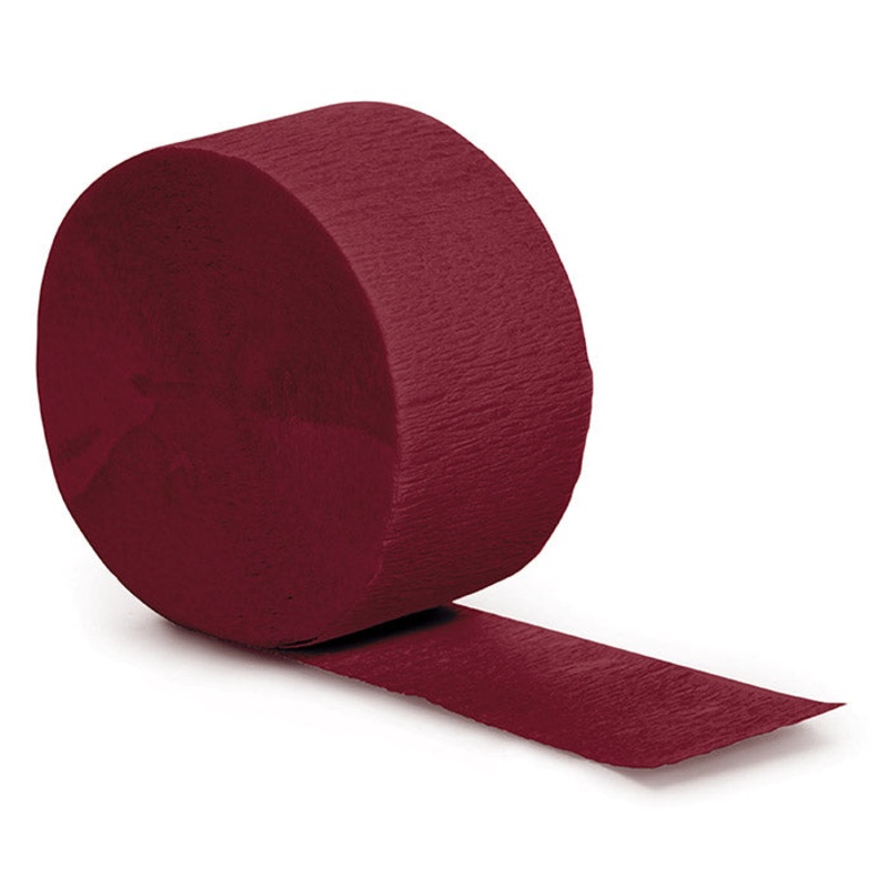 12 pc Bulk Burgundy Crepe Streamer 81 ft