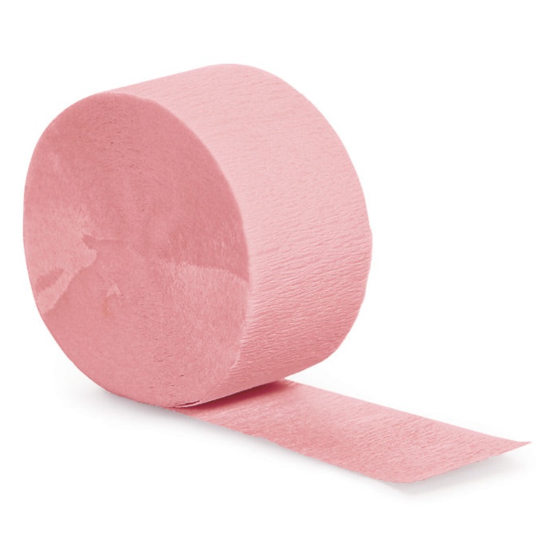 12 pc Bulk Classic Pink Crepe Streamer 81 ft