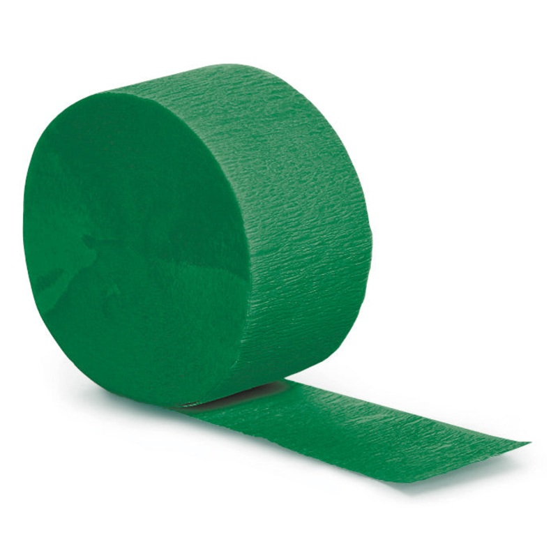 12 pc Bulk Emerald Green Crepe Streamer 81 ft