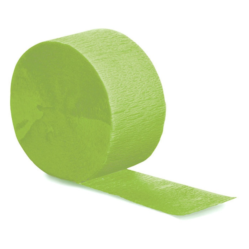 12 pc Bulk Fresh Lime Green Crepe Streamer 81 fts