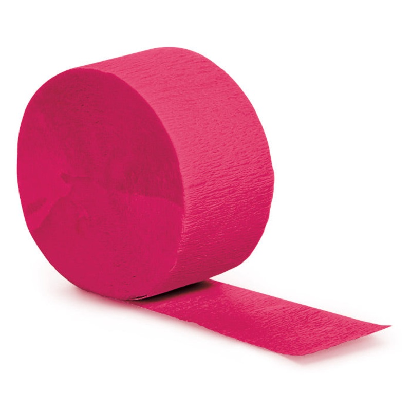 12 pc Bulk Hot Magenta Crepe Streamer 81 ft