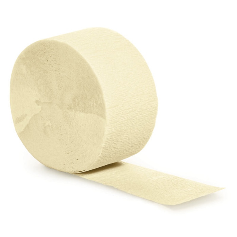 12 pc Bulk Ivory Crepe Streamer 81 ft
