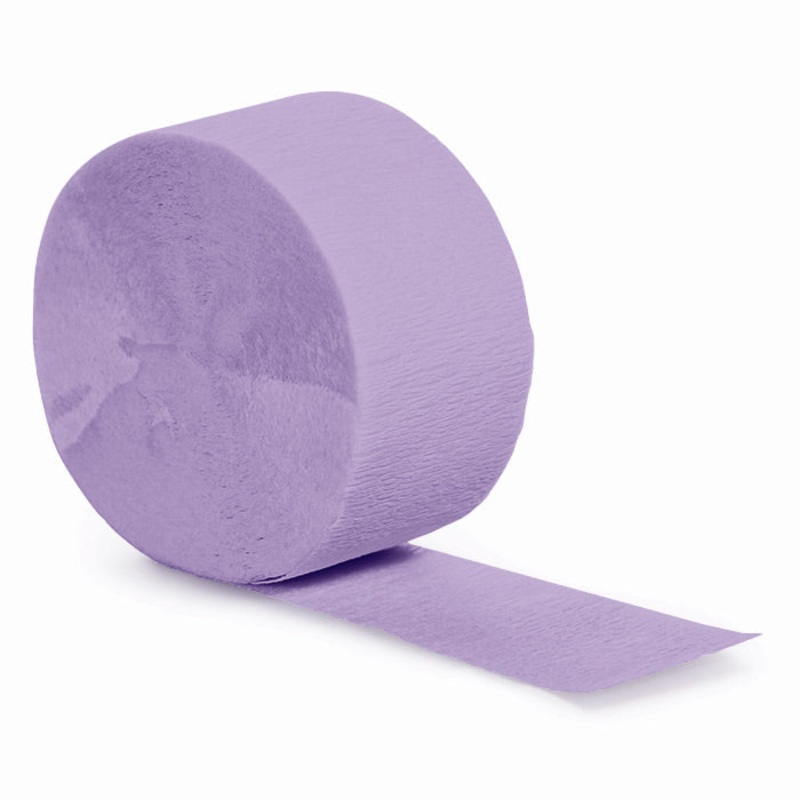 12 pc Bulk Luscious Lavender Crepe Streamer 81 ft