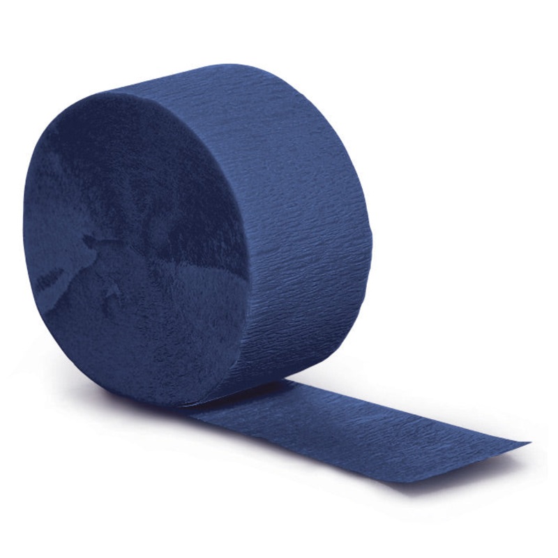 12 pc Bulk Navy Crepe Streamer 81 ft