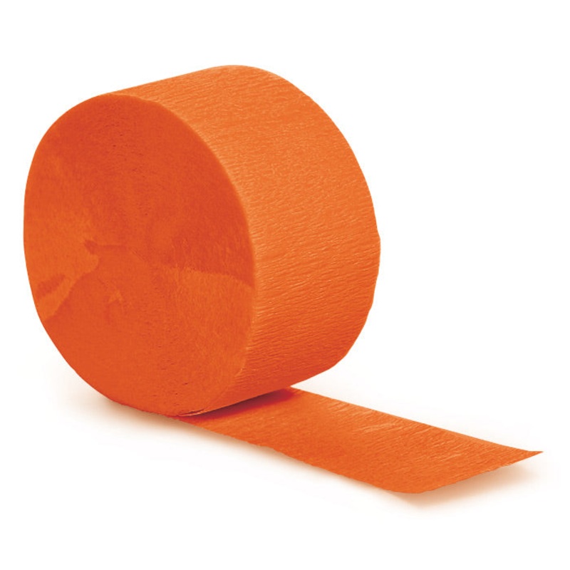 12 pc Bulk Sunkissed Orange Crepe Streamer 81 ft
