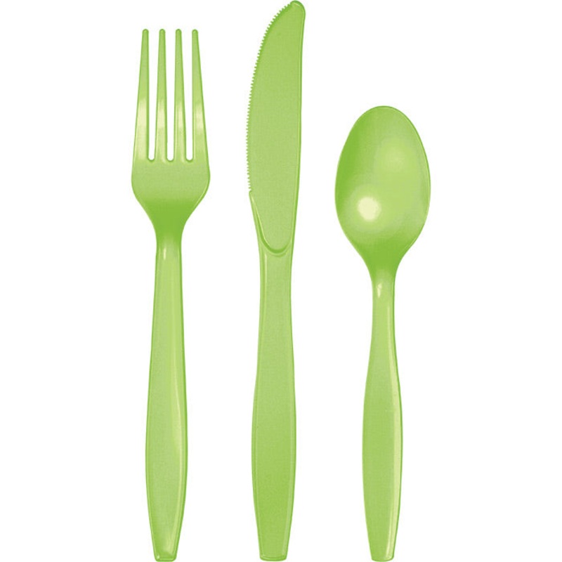 288 pc Bulk Fresh Lime Assorted Plastic Cutlery