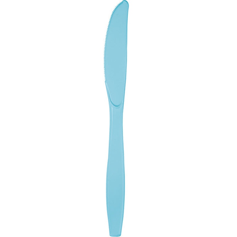 288 pc Bulk Pastel Blue Plastic Knives