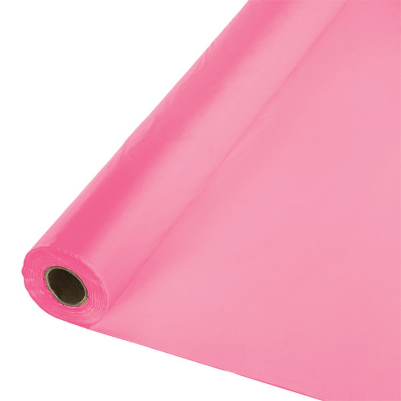 Candy Pink Plastic Banquet Table Roll 100ft x 40 inch